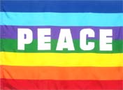 Rainbow peace flag